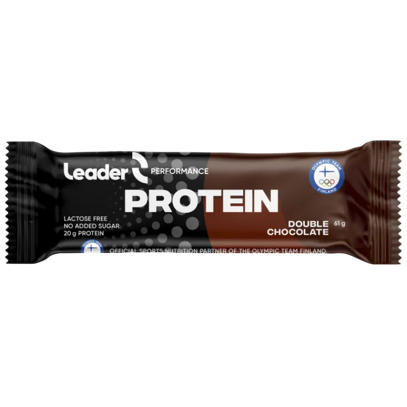 proteiinipatukka-leader-perfor-OUlMJGab-0.webp Leader Performance Urheiluravinteet Ja Valmisteet^Proteiinipatukka 61 G Protein Double Chocolate