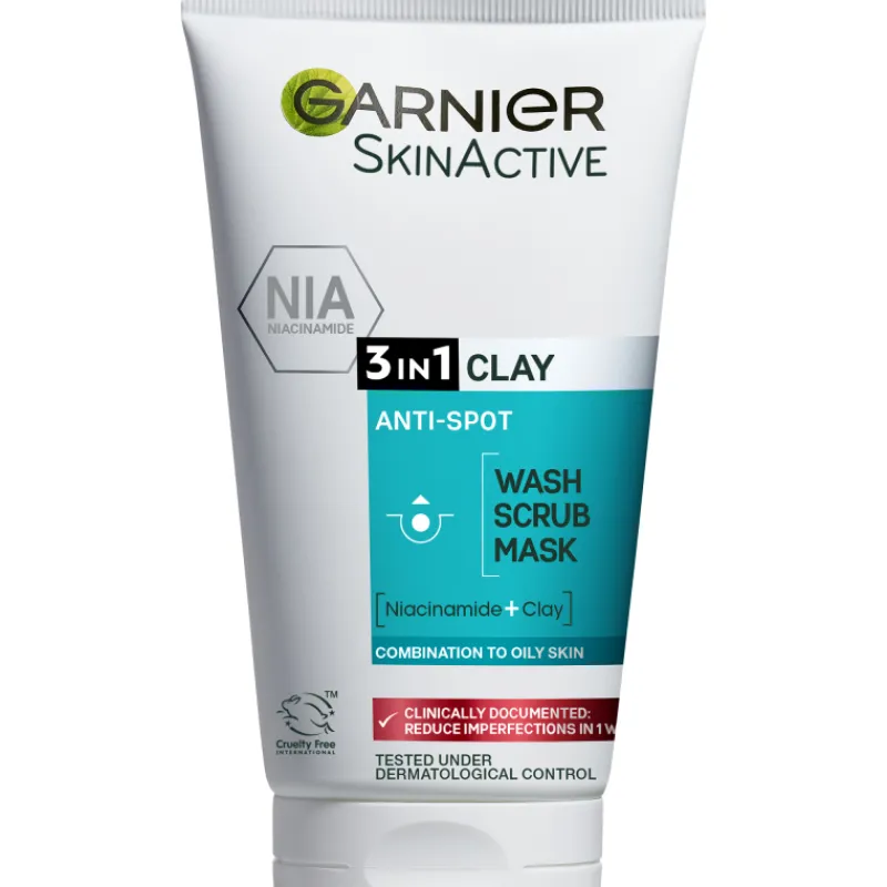 puhdistusnaamio-garnier-150-ml-jYugaQMr-0.webp Garnier Skin Active Ihonhoitotuotteet^Puhdistusnaamio Garnier 150 Ml PureActive Salicyl
