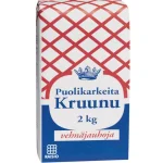 Kruunu Jauhot^Puolikarkea Vehnäjauho 2 Kg