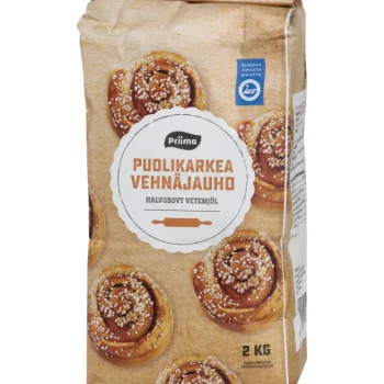 Priima Jauhot^Puolikarkea Vehnäjauho 2 Kg