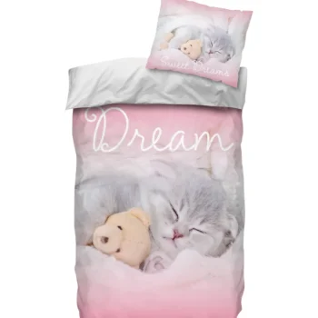 Skybrands Vuodevaatteet-Pussilakanasetti 150 X 210 Cm Kissa