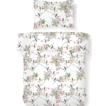 Kotikulta Vuodevaatteet-Pussilakanasetti 150 X 210 Cm Bird Garden