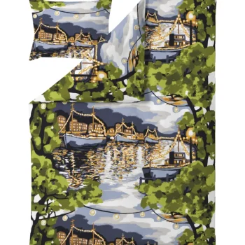 Vallila Vuodevaatteet-Pussilakanasetti 150 X 210 Cm Ilta Vihreä