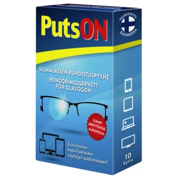 Aurinko- Ja Lukulasit^Puts On Silmälasien Puhdistuspyyhe 10 Kpl