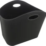 Brücke Kiuas- Ja Takkatarvikkeet-Puunkantoteline PU-nahkaa Musta