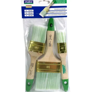 Mako Maalaustarvikkeet-Puunsuoja Sivellinsarja Vihreä Premium 30,50,80