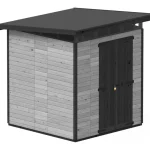 Upyard Piharakennukset-Puutarhavaja Strongbox XL, 203 X 203 X 230 Cm, Harmaa/musta