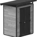 Upyard Piharakennukset-Puutarhavaja Strongbox M, 163 X 127 X 222 Cm, Harmaa/musta