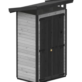 Upyard Piharakennukset-Puutarhavaja Strongbox S, 127 X 87 X 220 Cm, Harmaa/musta