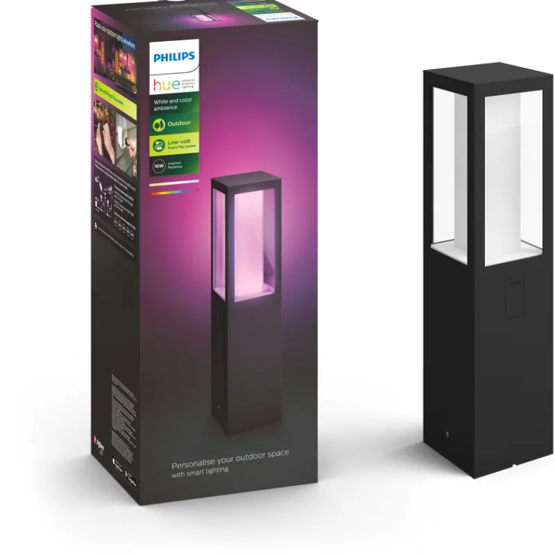 pylvsvalaisin-philips-hue-impr-dueQeODP-0.webp Philips Hue Ulkovalaisimet-Pylväsvalaisin Impress White And Color Ambiance 2x8W, Musta