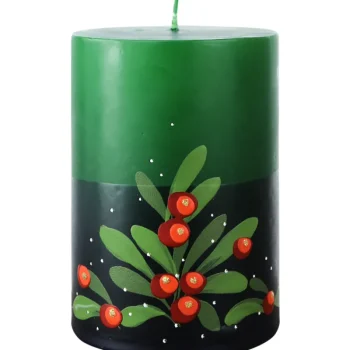 Kotikulta Kynttilänjalat Ja Kynttilät-Pöytäkynttilä 10 Cm Puolukka