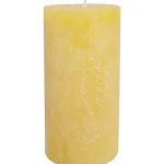 Kotikulta Kynttilänjalat Ja Kynttilät-Pöytäkynttilä 6,8 X 13 Cm Rustic Keltainen
