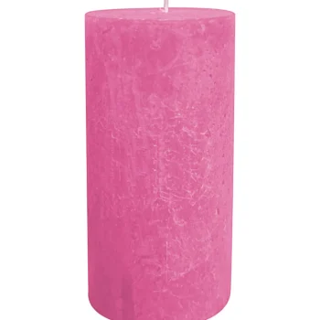 Kotikulta Kynttilänjalat Ja Kynttilät-Pöytäkynttilä 6,8 X 13 Cm Rustic Pinkki
