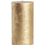 Kotikulta Kynttilänjalat Ja Kynttilät-Pöytäkynttilä 68 X 130 Mm Rustic Metalli Kulta