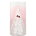 Kotikulta Kynttilänjalat Ja Kynttilät-Pöytäkynttilä 7 X 15 Cm Talvi Pinkki