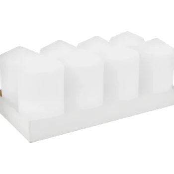 Kotikulta Kynttilänjalat Ja Kynttilät-Pöytäkynttilä 8 Kpl 5 X 7 Cm Valkoinen