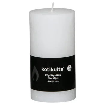 Kotikulta Kynttilänjalat Ja Kynttilät-Pöytäkynttilä Rustic 13 X 6,8 Cm Valkoinen