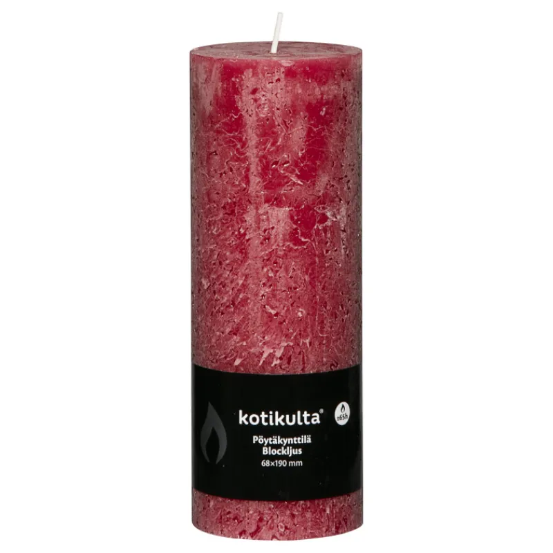 pytkynttil-kotikulta-rustic-19-GAherlcX-0.webp Kotikulta Kynttilänjalat Ja Kynttilät-Pöytäkynttilä Rustic 19 X 6,8 Cm Viininpunainen