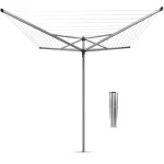 Brabantia Telineet Ja Jäteastiat-Pyykinkuivausteline Topspinner 50 M, Metallinen Maaterä, Harmaa