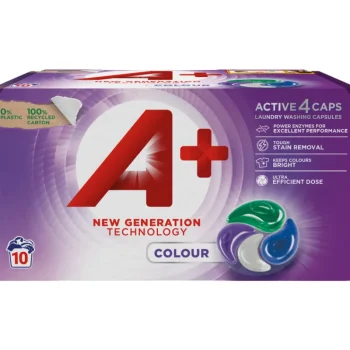 A+ Pyykinpesu- Ja Huuhteluaineet^Pyykinpesukapselit 10 Kpl Active4 Color
