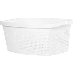 Plast1 S채ilytysj채rjestelm채t^Pyykkikori 40 L Rattan Valkoinen