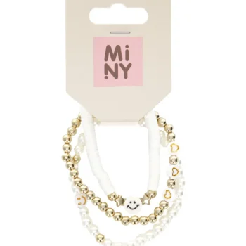 Miny Korut Ja Kellot^Rannekoru 3 Kpl Smiley