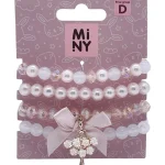 Miny Korut Ja Kellot^Rannekoru 4 Kpl Vaaleanpunainen