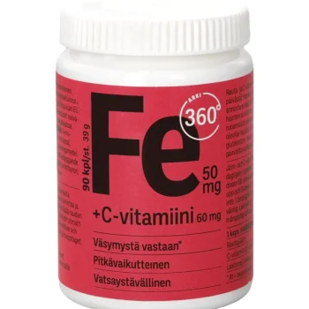 Arki 360u00b0 Terveysravinteet Ja -valmisteet^Rauta + C 90 Kpl