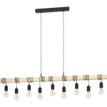 Eglo Sisävalaisimet-Riippuvalaisin Townshend 9xE27 Musta/puu