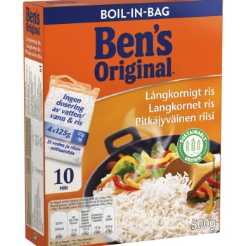 Bens Original Riisit^Riisi Ben's Original 4 X 125 G Pitkäjyväinen Keitinpussissa