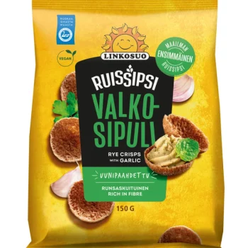 Linkosuo Kuivaleivät Ja Korput^Ruissipsi 150 G Valkosipuli