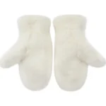 Miny Naisten Asusteet-Rukkaset Tekoturkis Luonnonvalkoinen