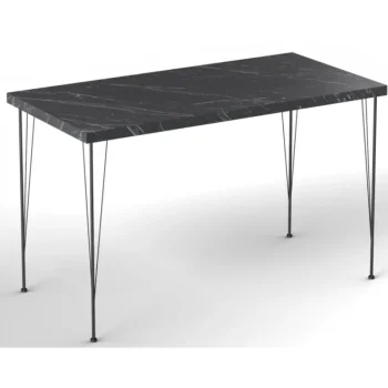 Chic Home Pienkalusteet-Ruokapöytä 120 Cm Noora + 4 Tuolia, Musta