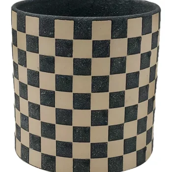 Kotikulta Sisäkukkaruukut-Ruukku 14 Cm Ruudukko Harmaa