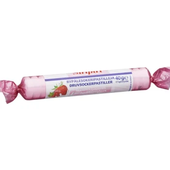 Siripiri Terveysravinteet Ja -valmisteet^Rypälesokeripastilli 40 G Mansikkajogurtti