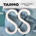 Ripustus-S-koukku Muovia, 4 Kpl