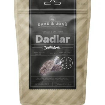 Dave & Jon's Pähkinät Ja Kuivatut Hedelmät^Salmiakkitaatelit 125 G