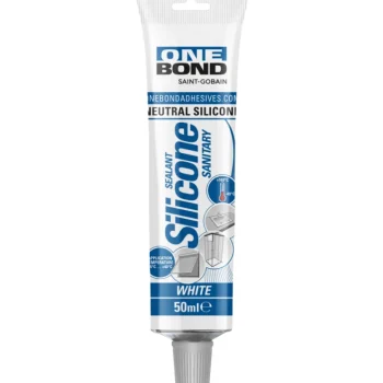 Onebond Liimat, Massat Ja Tasoitteet-Saniteettisilikoni 50 Ml, Valkoinen