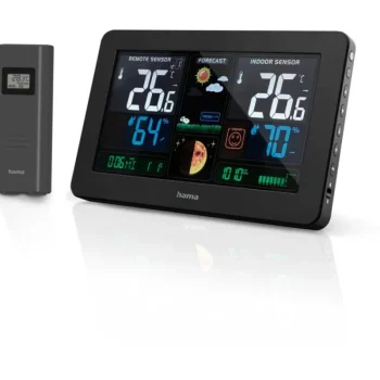 Hama Kodin Mittarit-Sääasema Premium, Värillinen LED-näyttö, USB-portti Puhelimen Lataukseen