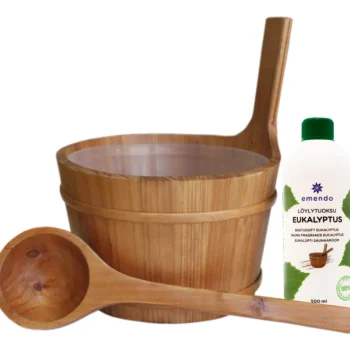 Emendo Saunatarvikkeet Ja -aineet-Saunasetti Kiulu+kauha+tuoksu