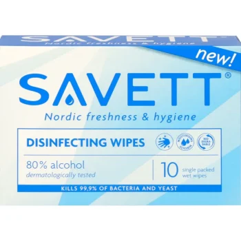 Savett Hyvinvointi- Ja Terveydenhoitotarvikkeet^10kpl Disinfecting Wipes Desinfioiva Pyyhe