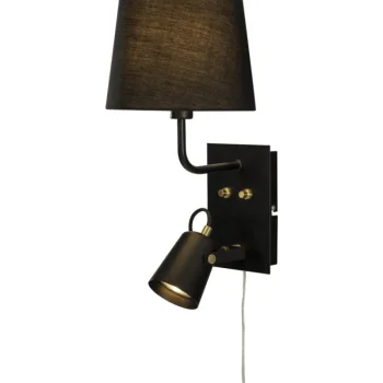 Aneta Lighting Sisävalaisimet-Seinävalaisin Metz Kangasvarjostimella