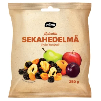 Priima Pähkinät Ja Kuivatut Hedelmät^Sekahedelmät 250 G