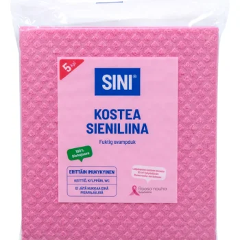 Sini Siivousvälineet^Sieniliina Kostea 5 Kpl Roosa