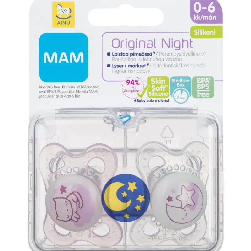 silikonitutti-2-kpl-night-0-6-PHMaYenb-0.webp Ainu Vauvan Hoito^Silikonitutti 2 Kpl Night 0-6 Kk
