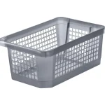 Orthex S채ilytysj채rjestelm채t^Säilytyskori Basic L Pinottava Kuultoharmaa/14 L