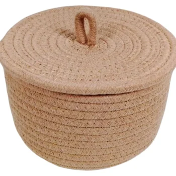 Miny Sisustuskorit-Säilytyskori 22 X 15 Cm Kannella Vaaleanpunainen