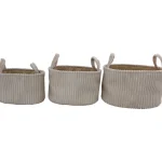 Miny Sisustuskorit-Säilytyskori 3 Kpl Kahvoilla Beige