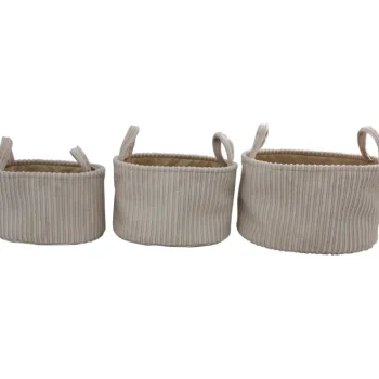 Miny Sisustuskorit-Säilytyskori 3 Kpl Kahvoilla Beige