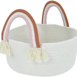 Miny Sisustuskorit-Säilytyskori Kahvoilla Valkoinen